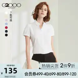 G2000ビジネスウィメンズ半袖プロシャツ気質フォーマルシャツパフスリーブホワイトシャツ女性