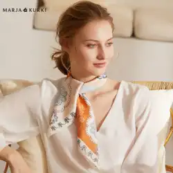 MARJAKURKIマリアグッチシルクスカーフ女性サマースクエアスカーフターバンオールマッチマザーフォーリンスタイルファッションシルク