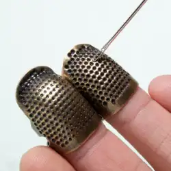 指ぬき指ぬきセット家庭用手縫いクロスステッチ指ぬき装置調節可能な本物の銅の指ぬきガード指ぬきフープ縫製ツール