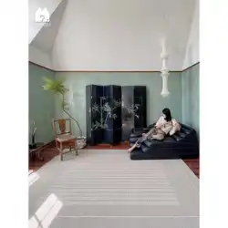 Qingshan Living Room |LingeringGarden。東洋のわびさび中世のカーペットGuofengオリジナルのミニマリストの新しい中国のリビングルームの寝室のレトロ
