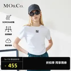 MOCO22夏新作スリムウエスト半袖ヘビーTシャツトップ女性MBB2TEE014MoAnke