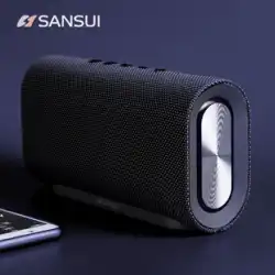 SansuiT8ランドスケープワイヤレスBluetoothスピーカー、大音量、高音質3Dサラウンドサブウーファーポータブル携帯電話コンピュータープラグイントラックカーホームミニオーディオ屋外小型プレーヤー