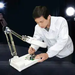 Zhiqi ZQ-86Cy 20x30高齢者がテーブルランプを読んで修理するためのLEDランプ付き高精細高出力デスクトップ拡大鏡100電子溶接識別スペシャル300ワークベンチ1000