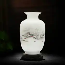 景徳鎮陶磁器小花瓶家の装飾装飾フラワーアレンジメントドライフラワー中国のリビングルームテレビキャビネット工芸品