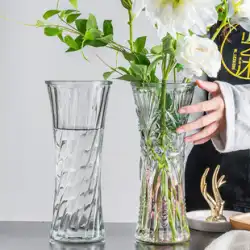 ガラス花瓶透明水育て豊かな竹ユリリビングルームフラワーアレンジメントオーナメント水竹スペシャルハイドロポニック特大