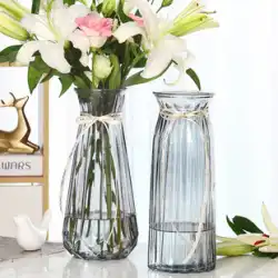 豊かな竹ユリを育てる透明な水を備えた特大のガラスの花瓶転送花瓶リビングルームフラワーアレンジメントヨーロッパの花瓶の装飾品