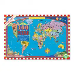 アメリカのeeBoo地理知識パズル100ピース世界地図子供の教育知識おもちゃギフト