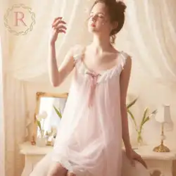 RoseTreeサスペンダーナイトドレス女性の夏かわいい甘いレースメッシュセクシーな宮殿プリンセス風の妖精のパジャマ