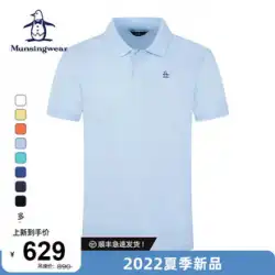 MUNSINGWEAR /WanXingweiゴルフウェアメンズ22夏新作半袖ポロシャツカジュアルストレッチTシャツ