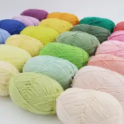 センチュリーメイジ4ストランドのコーマ脱脂綿ボールハンドかぎ針編みDIY人形素材ベビー綿糸ボール