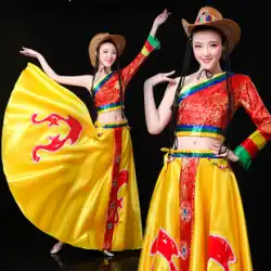 チベットのダンスコスチューム2022年の新しいタングラスタイルの少数民族のダンスコスチューム康定情歌のコスチューム大人の女性