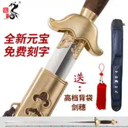 LongquanYangの太極拳の男性と女性のステンレス鋼のフィットネスの剣ソフトソード武道の剣元宝朝の練習の剣は縁取られていません