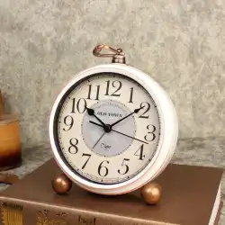 ディゴ目覚まし時計学生レトロサイレント目覚まし時計リビングルームの装飾ヨーロッパスタイルの時計テーブル時計アメリカンスタイル