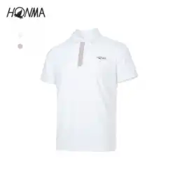 HONMAの新しいゴルフゴルフアパレルメンズ半袖Tシャツポロシャツファッションヒットカラーカジュアルスポーツトップ
