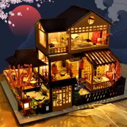 熟練した職人diyコテージヴィラ日本の手で組み立てられた小さな家の建物ミニチュアモデルの誕生日プレゼントの女の子