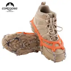 Kuangtu登山保護靴カバー10歯アイゼンロッククライミング用品シンプルな氷をつかむ靴ネイルチェーン屋外アンチスキー爪