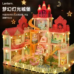 ゴリスの子供たちは家の女の子のおもちゃの王女の城のおもちゃdiyの城の人形の家を組み立てた別荘を再生します