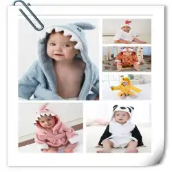 純綿の子供用バスローブの40モデル動物の形の赤ちゃんのフード付き吸水性ウェアラブルタオル赤ちゃんの家庭服工場卸売