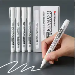 特別な白いまばゆいばかりの細い頭の白いマーカーペン1mm速乾性防水ペイントペンタイヤ塗装タッチアップペイントペンマーキングペン