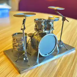 愛の呪文オールメタルステンレス鋼DIYアセンブリモデル3Dミニ手作り三次元パズル楽器ドラム