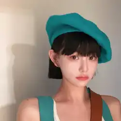 日本のニットスモールプルプル通気性ベレー帽女性の春と夏のオールマッチファッションカジュアル韓国版と画家の帽子の潮