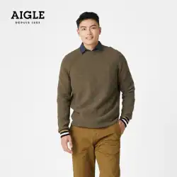 AIGLE AiGaoNELTATAメンズプルオーバーカジュアル快適ウォームニットセーター/セーター