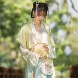 オリジナル漢服女性の夏の妖精細い中国風ウエスト丈スカートデイリー改善漢服古風古着