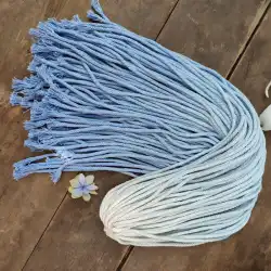 クリムゾンツリーグラデーションブルー手作りDIY織り編みロープ写真壁タペストリータペストリーロープ綿ロープ