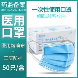 使い捨て医療用マスク大人と子供の保護防塵10個50個個別にパッケージ化された非滅菌外科用