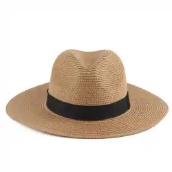 新しい夏の男性と女性のユニセックスシェード麦わら帽子ファッション日焼け止めUV保護麦わらパナマ帽子卸売