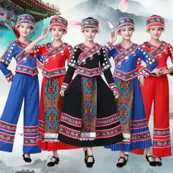 新しい少数民族の衣装、女性のミャオ族の衣装、広西チワン族の国籍、3月の3つの歌の祭典のためのトゥチャ族のダンスの衣装