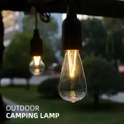 屋外ポータブルキャンプライトレトロ照明LEDケーブルライトテントライトクリスマスキャンプ雰囲気ライト装飾シャンデリア