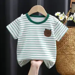 子供の半袖Tシャツ綿の女の子の夏服赤ちゃんの赤ちゃんの夏の子供服2022年の男の子のトップス