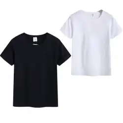無地の子供用汗を吸収する半袖の3〜15歳の男の子と女の子の子供服Tシャツ卸売子供服メーカー