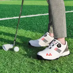 新しいクロスボーダーゴルフシューズメンズ芝生防水靴回転靴バックルスニーカー滑り止め快適な野球靴