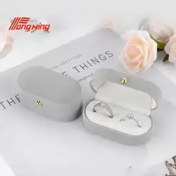 Tongxingパッケージングスポットフランネルリングボックス卸売結婚指輪イヤリングボックスハイエンドジュエリーボックスジュエリー収納ボックス