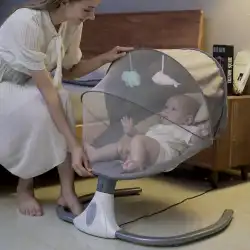 赤ちゃんの電気ロッキングチェアロッキングベッドソースファクトリー直接供給クロスボーダークレードルが赤ちゃんを寝かしつける新生児用コンフォートチェアベビーベッド