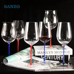 赤ワイングラスK02スパイラルカラーガラスクリエイティブワイングラスゴブレットグラスクリスタル赤ワイングラスワイングラス