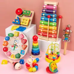 赤ちゃん初期教育おもちゃミニビーズビーズ幼児モンテッソーリビルディングブロックセットコラムノックピアノツイストワームパズルギフト