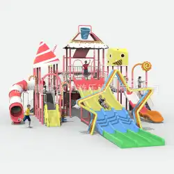 ウォーターパークメーカー風光明媚な屋外子供用遊具遊び場ウォーターハウス漫画風景ウォータースライド