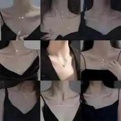 韓国語版ニッチデザインネックレス女性気質シンプルバタフライペンダントカラーボーンチェーン幾何学的ネックレスジュエリー卸売