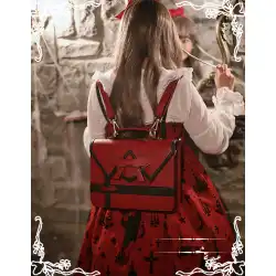 日本の女の子の大学スタイルの弓の刺繡JKユニフォームバックパックロリータバッグハロウィン