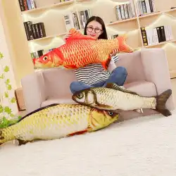クリエイティブシミュレーション魚ペット猫おもちゃキャットニップ魚面白い猫スティック猫人形人形枕メーカー卸売
