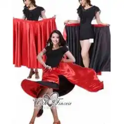スペインの闘牛ダンス服マント赤い子供のラテンダンススカートベリーダンススカート女性の大人の大きなスイングスカート