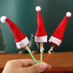 クリスマスデコレーション用品ミニクリスマスハットスモールスカーフクリスマスロリポップハット赤ワインボトルキャップアップルスモールハット