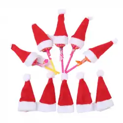 Haobeiクリスマスデコレーション用品ミニクリスマスハットクリスマスロリポップハットクリスマス不織布小さな帽子4*7cm