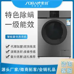 10KG自動洗濯機家庭用パルセータ、熱乾燥大容量可変周波数ドラム洗濯乾燥機