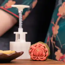 緑豆ペストリー型焼き家庭用安心中国風ツールで印刷された月餅モデル