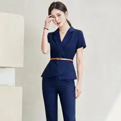 女性のファッションスーツ卸売シニアサマースーツ半袖薄片ファッション気質カジュアルスモールスーツプロフェッショナルウェア