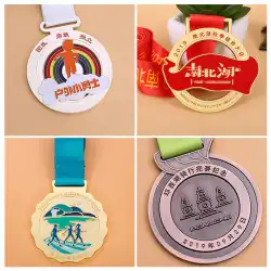 マラソンメタルメダルゲームランニングメダル栄誉記念メダルメダル塗装小麦耳メダル